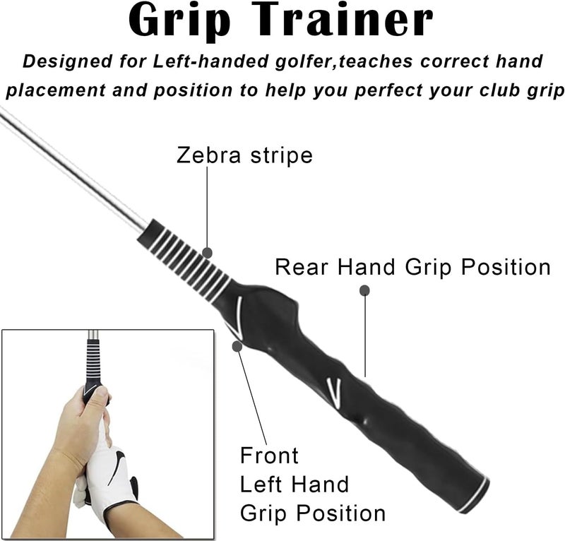 KALAUTO Golf Grip Swing Training Aid - Retractable Click Club Trainer Indoor Practice Warm Up Stick Flexible Telescopic Short Club Tempo Sound Release Trainer Devices - Image 2